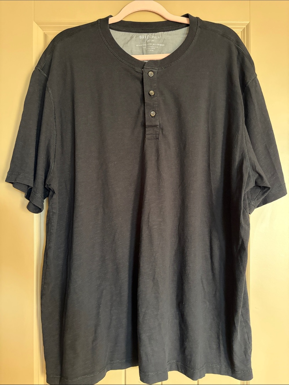 Britches Men’s Short sleeve Henley shirt 2XL